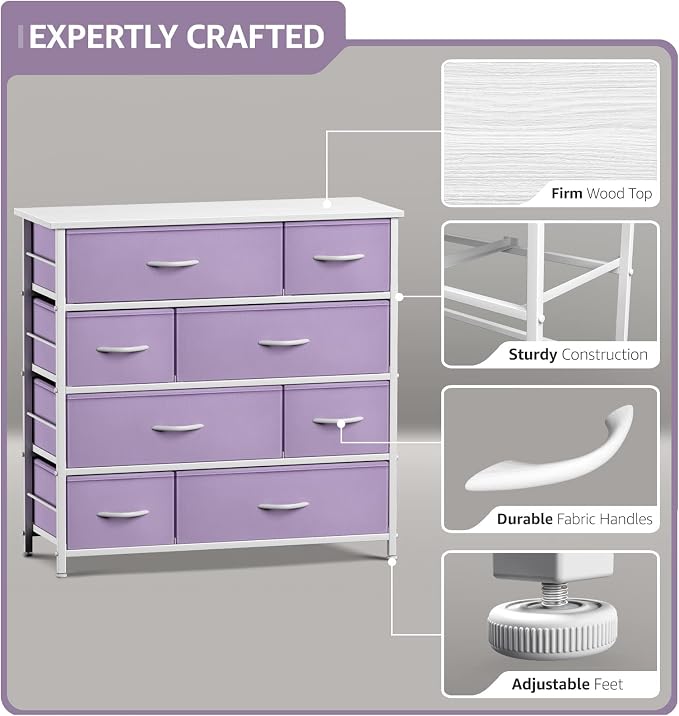 Sorbus Dresser with 8 Drawers - Image 4