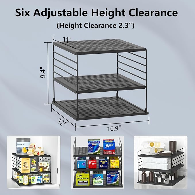 Upgraded Cabinet Organizers and Storage -Divided Compartment Holder - Image 3