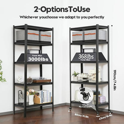 Kitchen Shelving with Lockable Wheels - Image 2