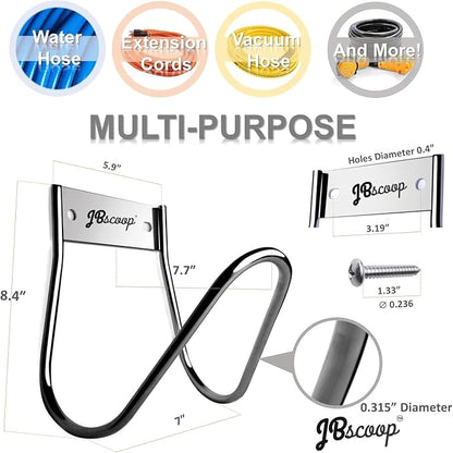 JBscoop Garden Hose Holder Stainless Steel Small Wall Mount Garden Hose Hook - Image 4