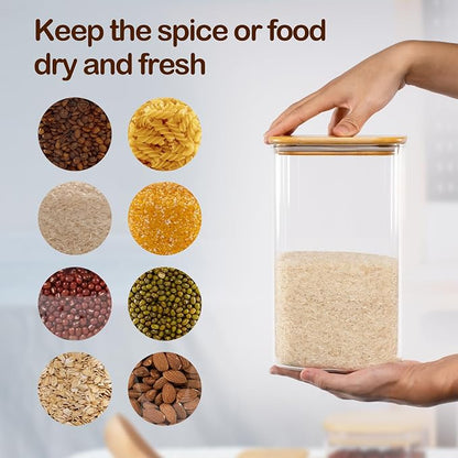 D2scrma 149oz Airtight Glass Square Storage Canister - Image 3