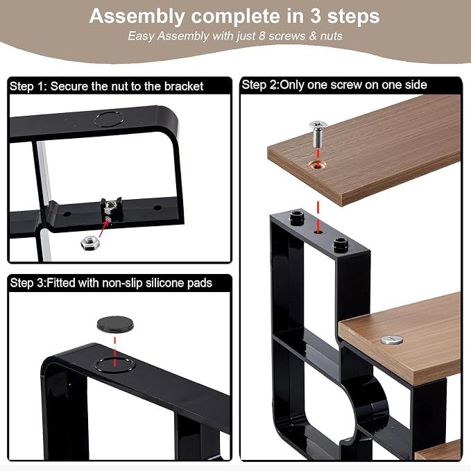 4 Tier Cologne Organizer for Men, Wooden Perfume Organizer Stand, Waterproof - Image 7
