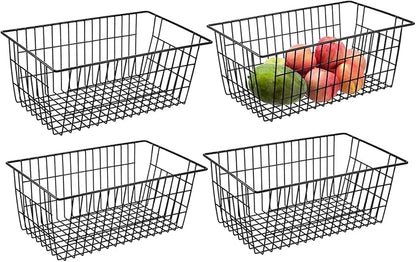 Redrubbit Wire Storage Baskets, Large Farmhouse Metal Freezer Basket Storage by Redrubbit