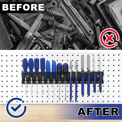 Screwdriver Organizer Wall Mount, Screw Driver Holder, Metal Plier Rack Utility - Image 6