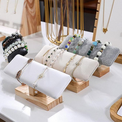 Wooden Watches Display Tower Base Watch Neck Bracelet Organizer Rack Bangle - Image 4