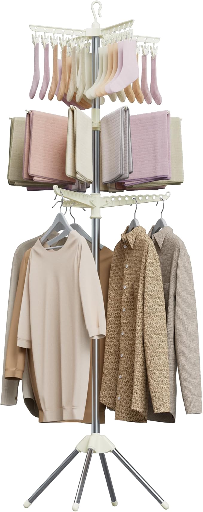 CASAMAYA Clothes Drying Rack Foldable, 79.5 inch 3 Tier Laundry Drying Rack by Unknown