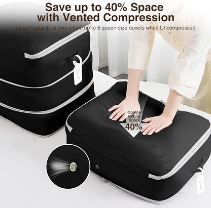 Homsorout 4 Pack Compression Storage Bags - 110L Large Capacity Comforter - Image 3