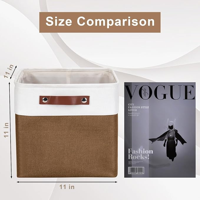 Collapsible Fabric Storage Cubes 11x11 Cube Storage Bins, 4 Pack Closet Baskets - Image 2