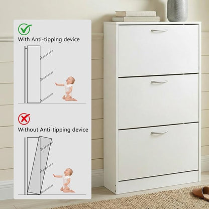 HOPUBUY Shoe Cabinet for Entryway, Narrow Shoe Storage - Image 7