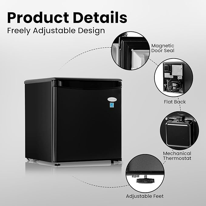 ROOMWELL E-Star 1.7 Cu Ft Mini Fridge - Image 3