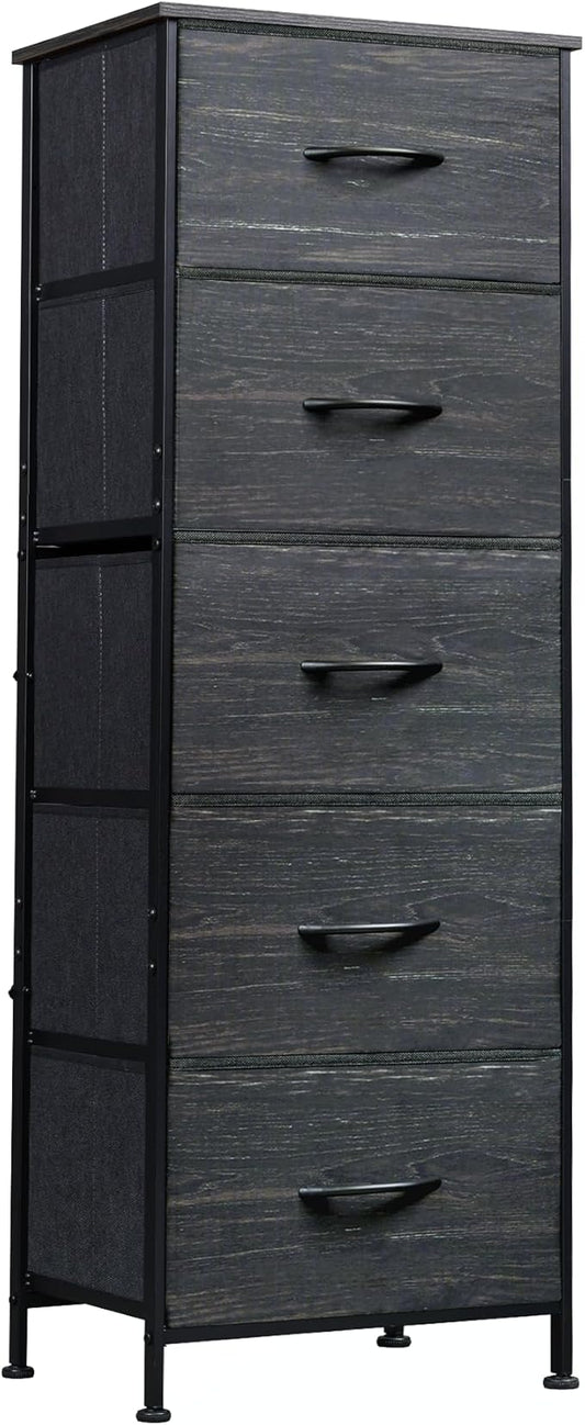 WLIVE 5 Drawer Dresser for Bedroom, Tall Chest of Drawers, Tall vertical design by WLIVE