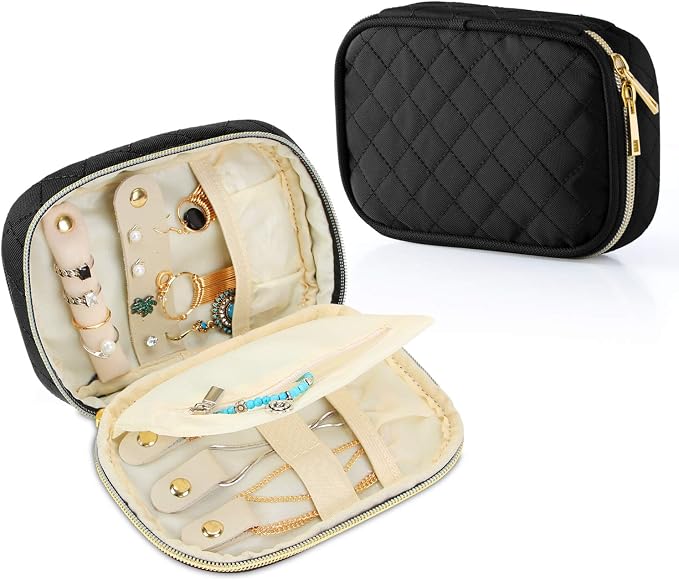 Teamoy Small Jewelry Travel Case, Portable Jewelry Organizer Bag by Teamoy