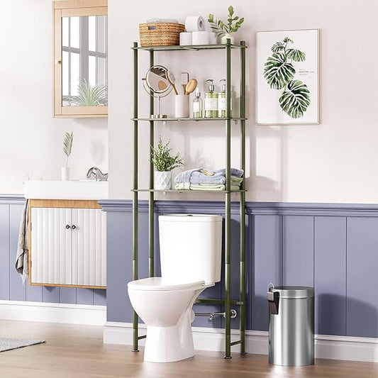 AmazerBath Bamboo Over The Toilet Storage Shelf, 3-Tier Over Toilet Bathroom by AmazerBath
