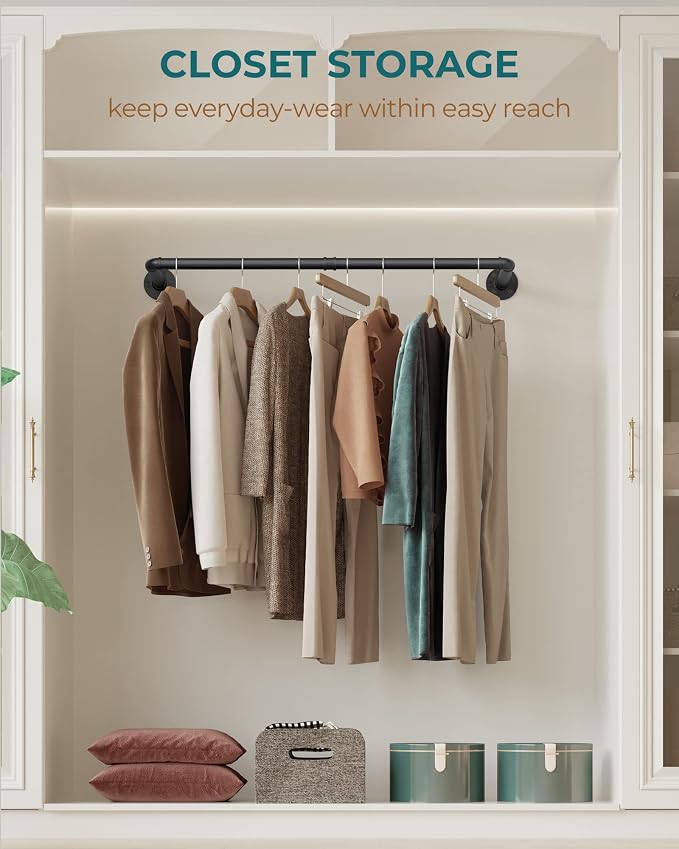 OROPY Industrial Pipe Clothing Rack 38.4", Heavy Duty Detachable Wall Mounted - Image 7