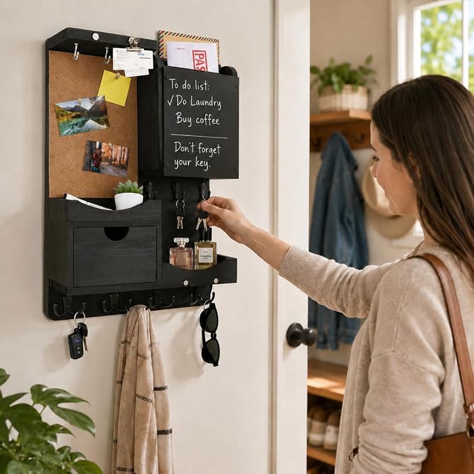 Key Holder Wall Mount, Mail Organizer Key Holder - Image 3