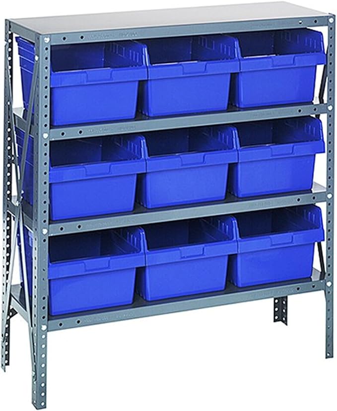 Quantum Storage Systems 1239-SB809BL Solid Heavy Duty 4 Shelves 9 Store-MAX by QuantumStorageSystems