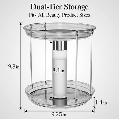 Delamu 2 Tier Rotating Makeup Organizer - Image 5