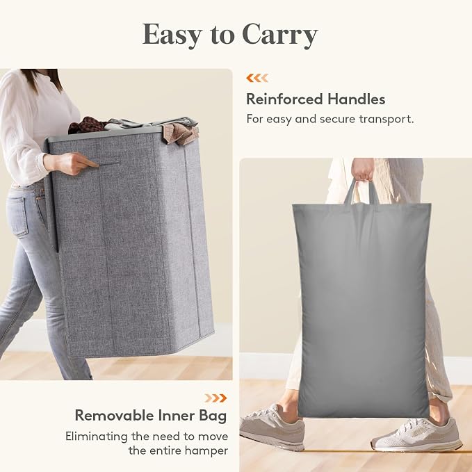 Lifewit 185L 3 Section Laundry Hamper - Image 7