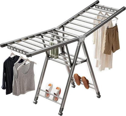 Heavy Duty 3-Tier Clothes Drying Rack by Unknown