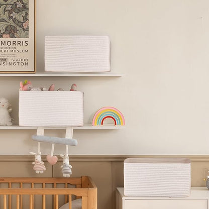4 Pack Storage Baskets for Organizing, Woven Baskets for Shelves - Image 5