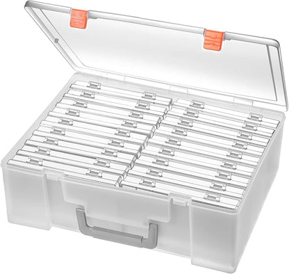 Photo Storage Box 4x6, 18 Inner Extra Large Organizer Acid-Free Photo Keeper by Gbivbe