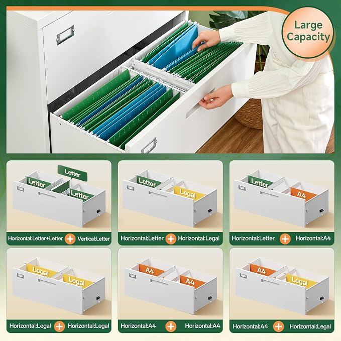 Letaya 3 Drawer File Cabinets - Image 4