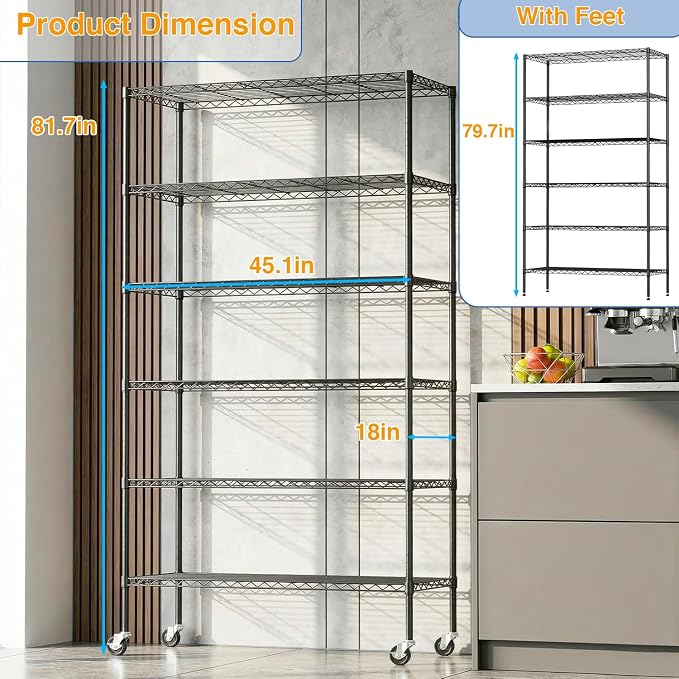 BestOffice | 6-Tier Wire Shelf - Image 5