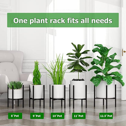 EKNITEY Adjustable Plant Pot Stand: Indoor Outdoor Modern Flower Holder Metal - Image 3