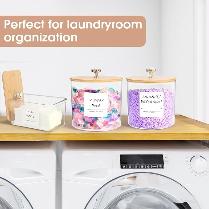 3 Pack Laundry Room Organization Storage Containers, Plastic Clear Laundry Pods - Image 3