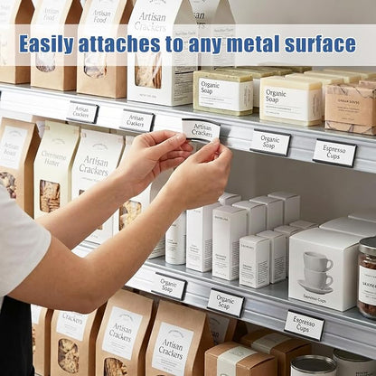 TOTiyea C Channel Magnetic Label Holders 2" x 4" 25 Pack - Image 4