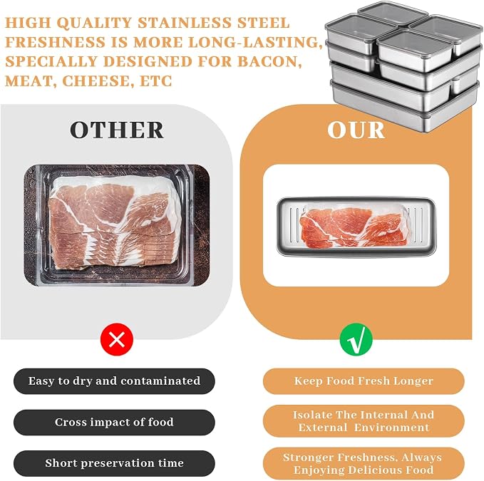Hushee 9 Pack Bacon Cheese Container - Image 3