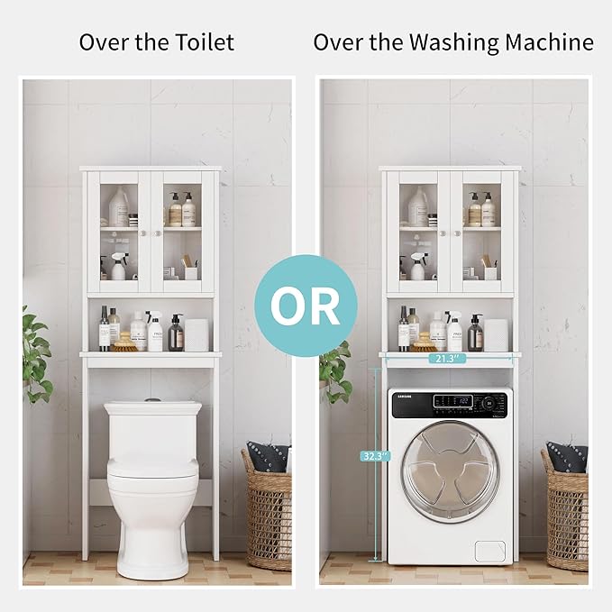 Shintenchi Over the Toilet Storage Cabinet, Bathroom Shelf Organizer - Image 5