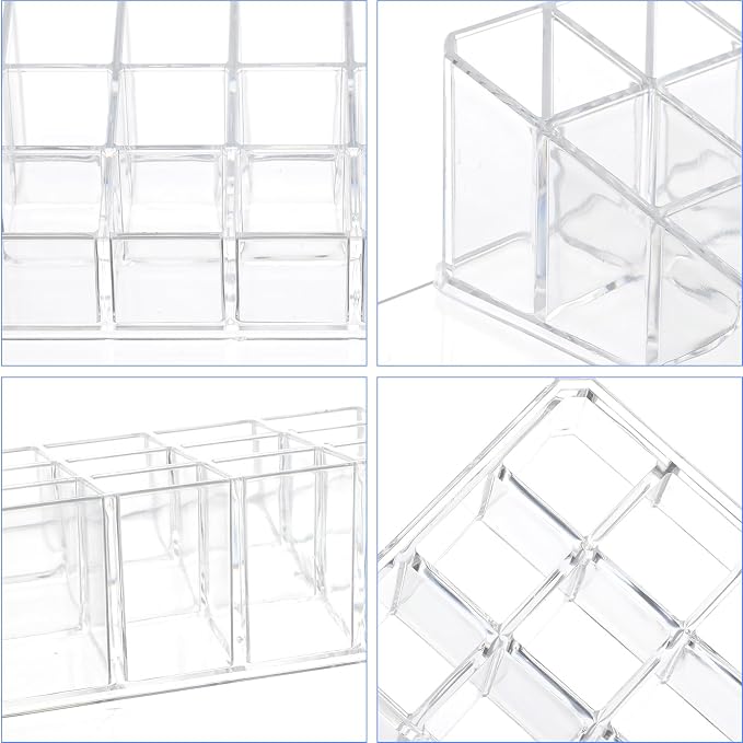 3-Pack Acrylic Lipstick Organizer – 72 Slot Clear Makeup Storage Display - Image 4