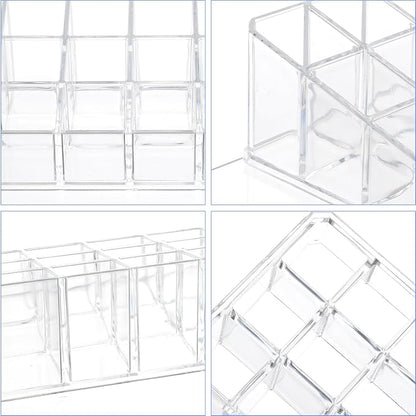 3-Pack Acrylic Lipstick Organizer – 72 Slot Clear Makeup Storage Display - Image 4