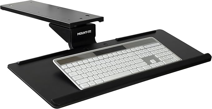 Mount-It! Under Desk Keyboard Tray – Adjustable Slide-Out Keyboard Drawer by Mount-It