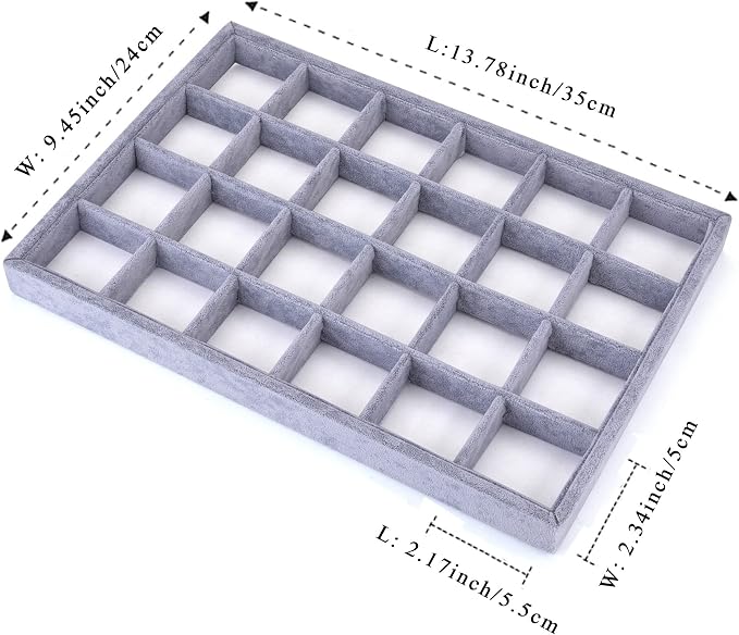 24 Grids Stackable Jewelry Tray Organizer - Image 3