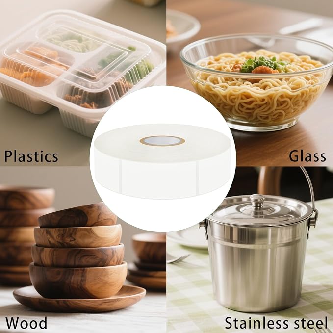 1000 Blank Removable Freezer Labels, Date Label 1x2 Inch Food Storage Stickers - Image 3