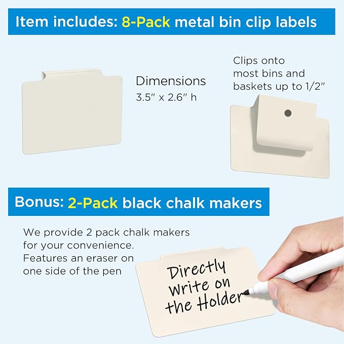 Metal Basket Bin Label Clip - Image 2