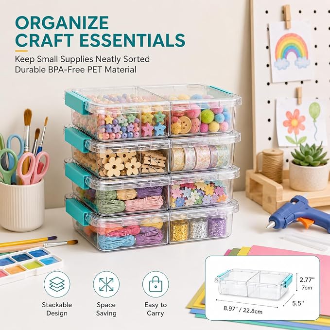 Vtopmart 8 Pack Clear Pencil Box - Image 6