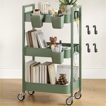 Nunsino 3 Tier Rolling Cart, Utility Cart by Nunsino