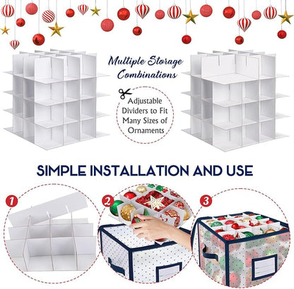 BINSUNS Christmas Ornament Storage Box, Christmas Storage Containers Organizer - Image 5