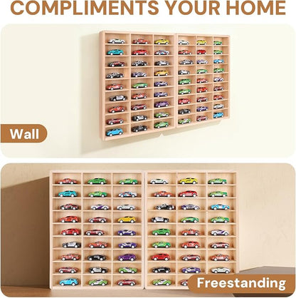 Hotwheels Wooden Display Case, 54 Space, - Image 3