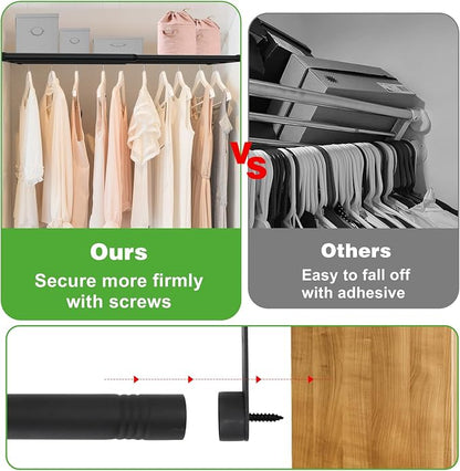 Expandable Closet Shelf, 16-24 Inches Metal Closet Rod Organizers and Storage - Image 3