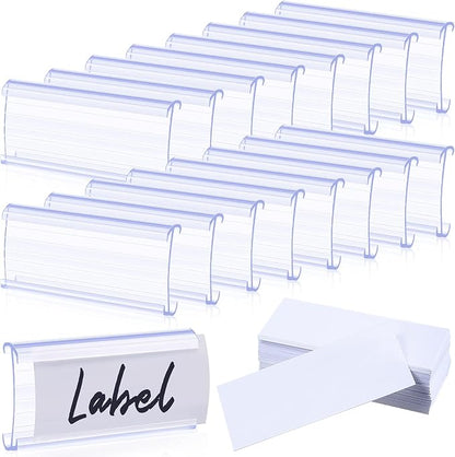 200 Pcs Plastic Wire Shelf Label Holders by Yulejo