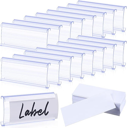 100 Pcs Plastic Wire Shelf Label Holders by Yulejo