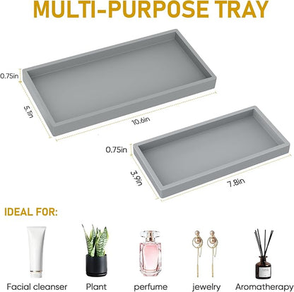Bathroom Counter Tray, EG-SIPRO High-Grade Thickened Silicone Bathroom Vanity - Image 5