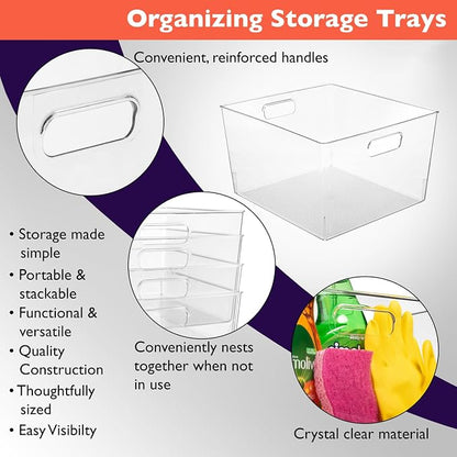 ClearSpace Clear Plastic Storage Bins – XL 8 Pack Perfect Kitchen or Pantry - Image 4