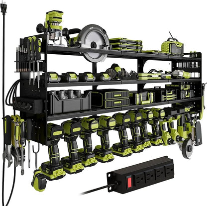 12 Cordless Drill Holder Large Power Tool Organizer Wall Mount by Seeahead