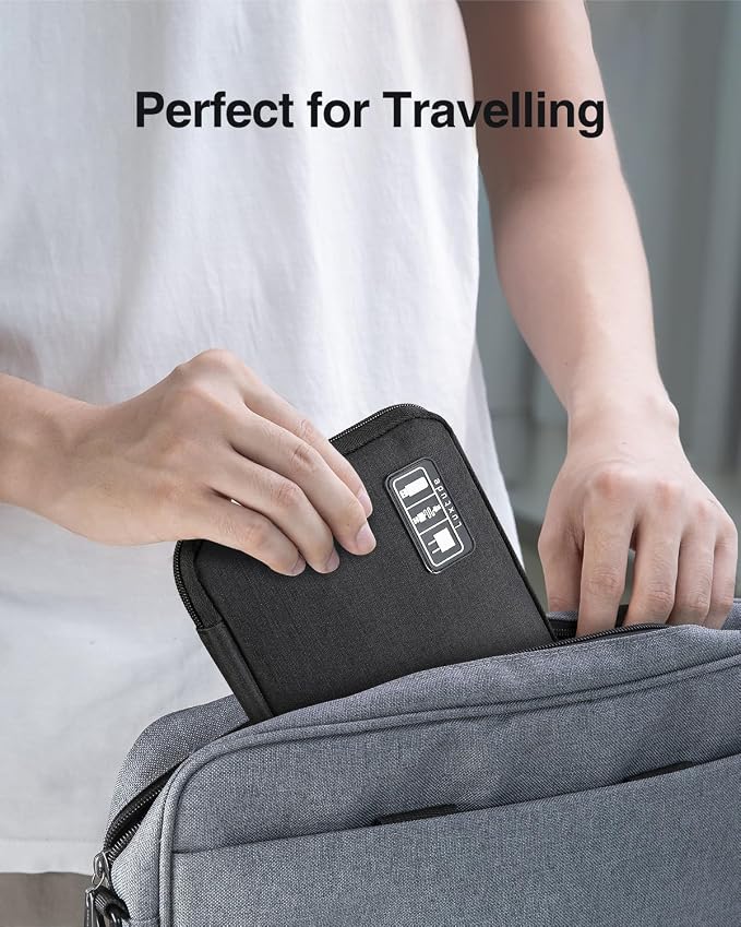 Luxtude Travel Cable Organizer Bag, Flat Cord Organizer Bag, Portable - Image 7