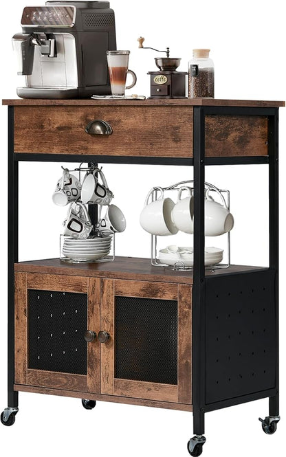 Catrimown Coffee Cart Station, Coffee Stand Station, Small Microwave Stand - Image 7